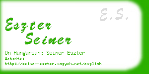 eszter seiner business card
